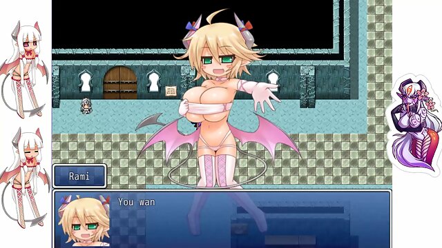 Fantasy hentai threesome with Rani and two cat-girls in a magical chamber
