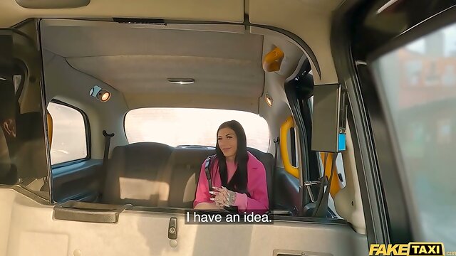 Adelle Sabelle takes cash for a rough backseat ride in a fake taxi