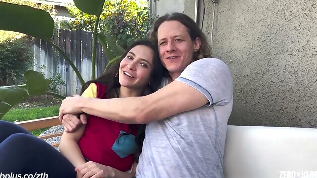Petite pornstar Jane Wilde gives passionate rimming to regular guy Shawn Alff behind the scenes