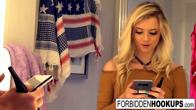 Riley Star shares a forbidden moment with a family guest and takes cum on her face