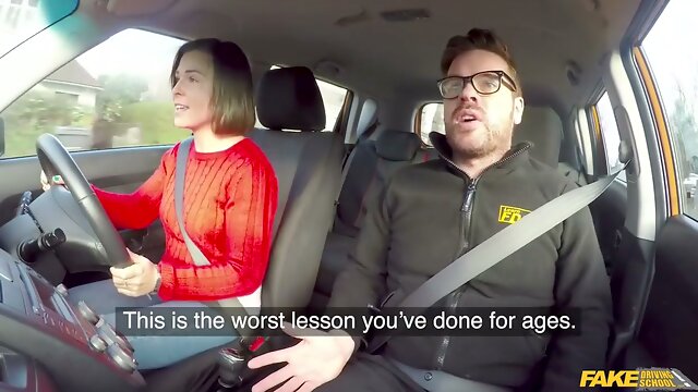 Ryan Ryder gets deep throat and fingering from a fetish girl in a car outdoors