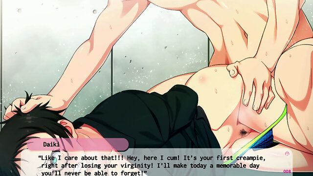 Anime slut gets trapped in a hentai game dungeon and is tied up with strapon fucked by a masked dominatrix