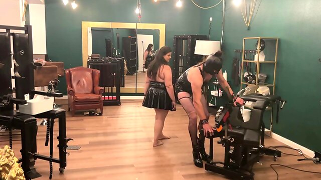 Femdom Latex Foot Humiliation for TV Slave Anal Pt 2-4