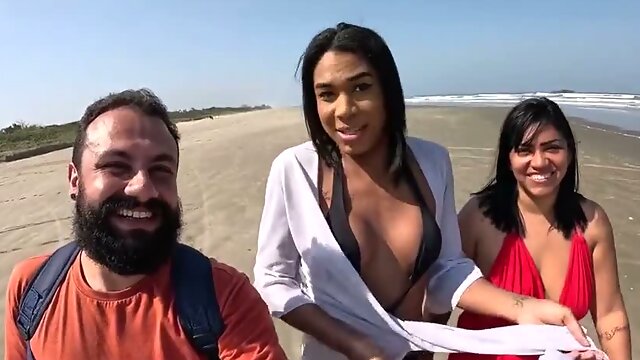 Cum In Mouth, Threesome, Outdoor, Latina