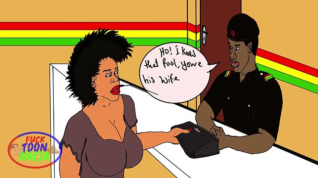 Mature African wife enters prison deal to free her jailed husband in animated cartoon