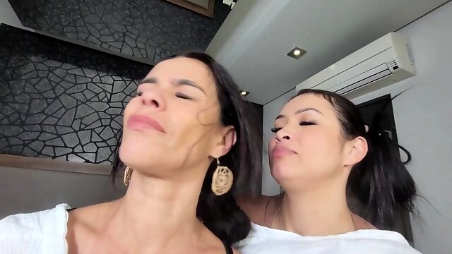 GF STUDIOS - Crazy Asian Goddess Licking Milf Faces By