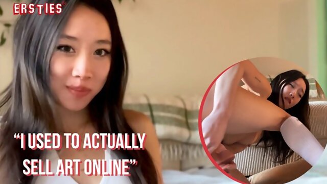 Asian Dildo Riding, Asian Solo, Small Tits