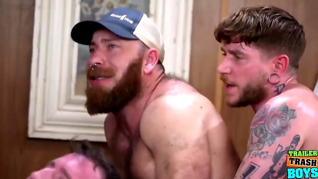 Officer Brogan Destroys Diego Vox In Nasty Bareback Orgy