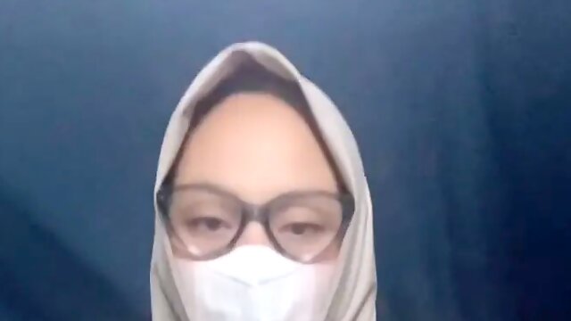 Naughty Hijab Wear Red Lingerie Plug Pussy