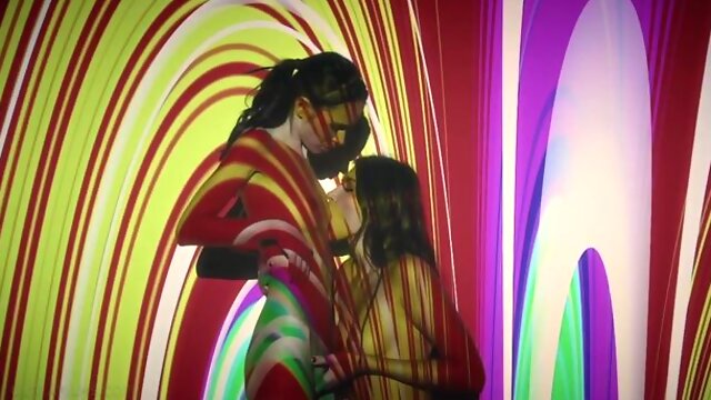 Leona Mia caresses Ellie Luna