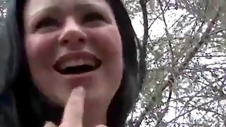 Housewife picked up and fucked in the forest