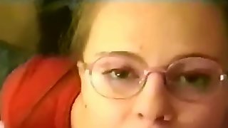 Classic homemade facial with glasses