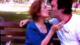 Young Man Kissing Old Lady 2