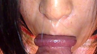 Japanese Wife Swallows Cum