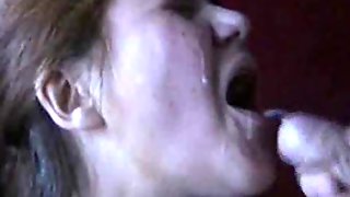 Webman - Swedish mature lady suck dick and get facial