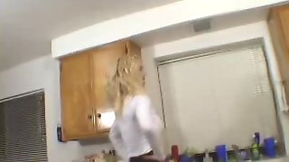 Mommy spanks not her daughters and takes their in the kitchen