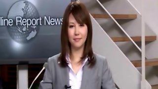 Japanese Bukkake, Japanese News Reader