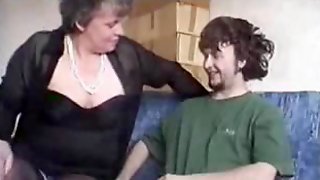 Granny sucks and copulates with Student