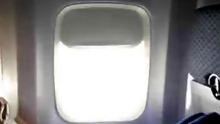 Amateur Masturbation in airplane