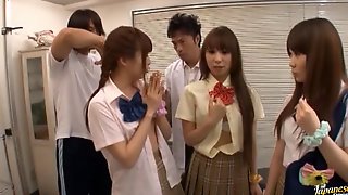 Japanese Schoolgirl Orgy, Japanese Schoolgirl Group Sex