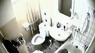 Randy shower voyeur places a well hidden camera in his bathroom.