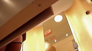 Real teen is voyeured in the changing room undressing