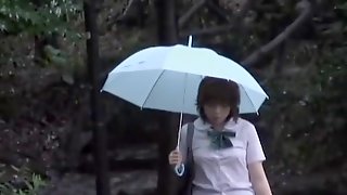 Rain sharking affair with some really tempting young Japanese sweetie