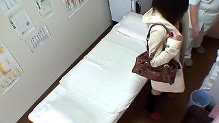 Voyeur massage video of cute Japanese drilled with fingers