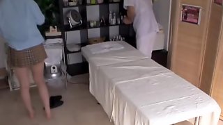 Free spycam sex massage video with one lustful asian bitch