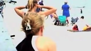 What a beautiful and big candid ass in blue swimsuit 07zzd