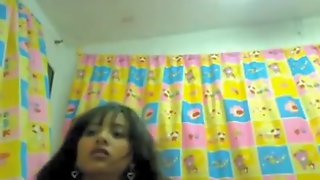 Fertile Lalin Girl with oversized milk shakes on web camera