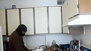 Hot Black Girl fucked in Kitchen