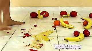 Lelu Love-Naked Femdom Food Crushing 1of3