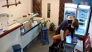 Interracial in ice cock juice parlor