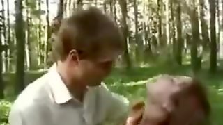 Russian fuck non-professional blond  immature in the lake