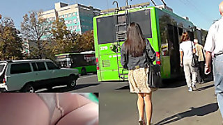 Candid Pantyhose, Candid Upskirt, Accident