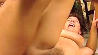 Sweet Bushed BBW Granny Takes It In the Ass