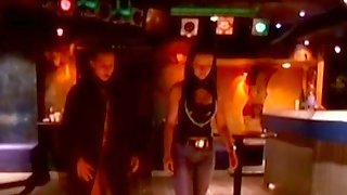 Guy Trampled In a club By tall Mistresses