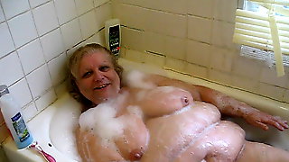 In the bath tub 