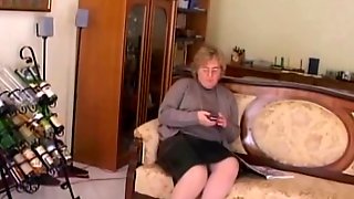 Chubby Granny in Stockings Sucks and Fucks