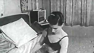 MILF Invites Spying Boy to Fuck Her (1950s Vintage)