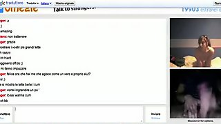 Omegle. Canadian  immature shows her body. DOXY