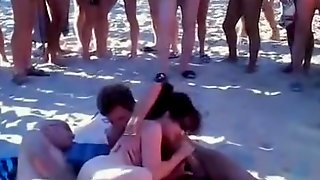 Wife sharing at the beach