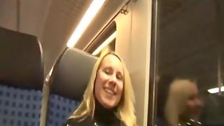 Lustful German Legal Age Teenager Has Joy On The Subway !