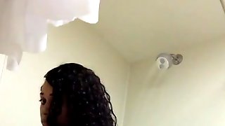 Big Ass Hairy Pussy Girl in Shower