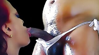 Slave boy panty try on haul with oil and hard analfuck