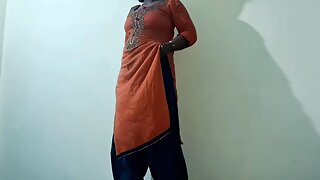 Huge Boobs Indian MILF strips kurti salwaar and Fucks with Devar Ji