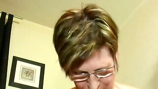 Bbw Eating Cum, Gilf Cum In Mouth, German, Glasses