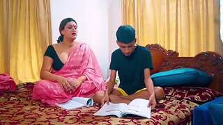 Desi Stepmom Taught Her Stepson How To Do Sex While He Was Studying (hindi Audio)