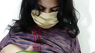 Desi College Girl Playing With Cucumber Teasing Her Boyfriend